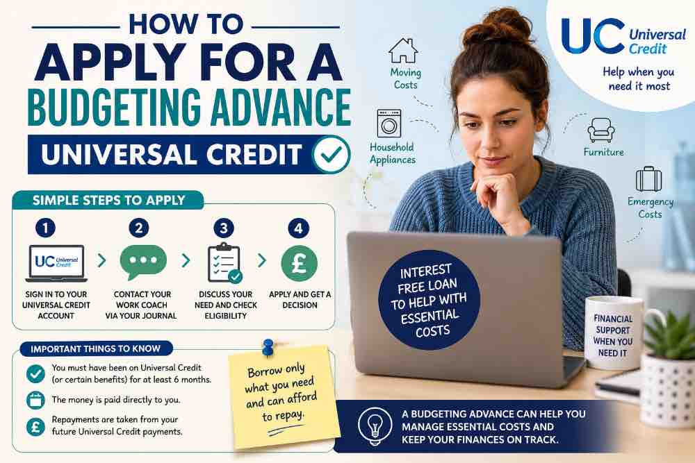 Apply for a budget advance universal credit online