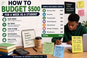 How To Budget 500 for a week as a student